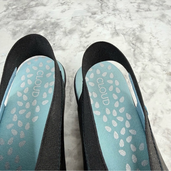 CLOUD Caliber Slingback Black Leather Comfy Slip On Sandal Women’s Sz 40 - Picture 9 of 16
